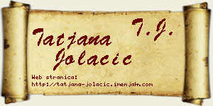 Tatjana Jolačić vizit kartica